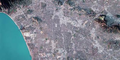 La carte de Los Angeles satellite 