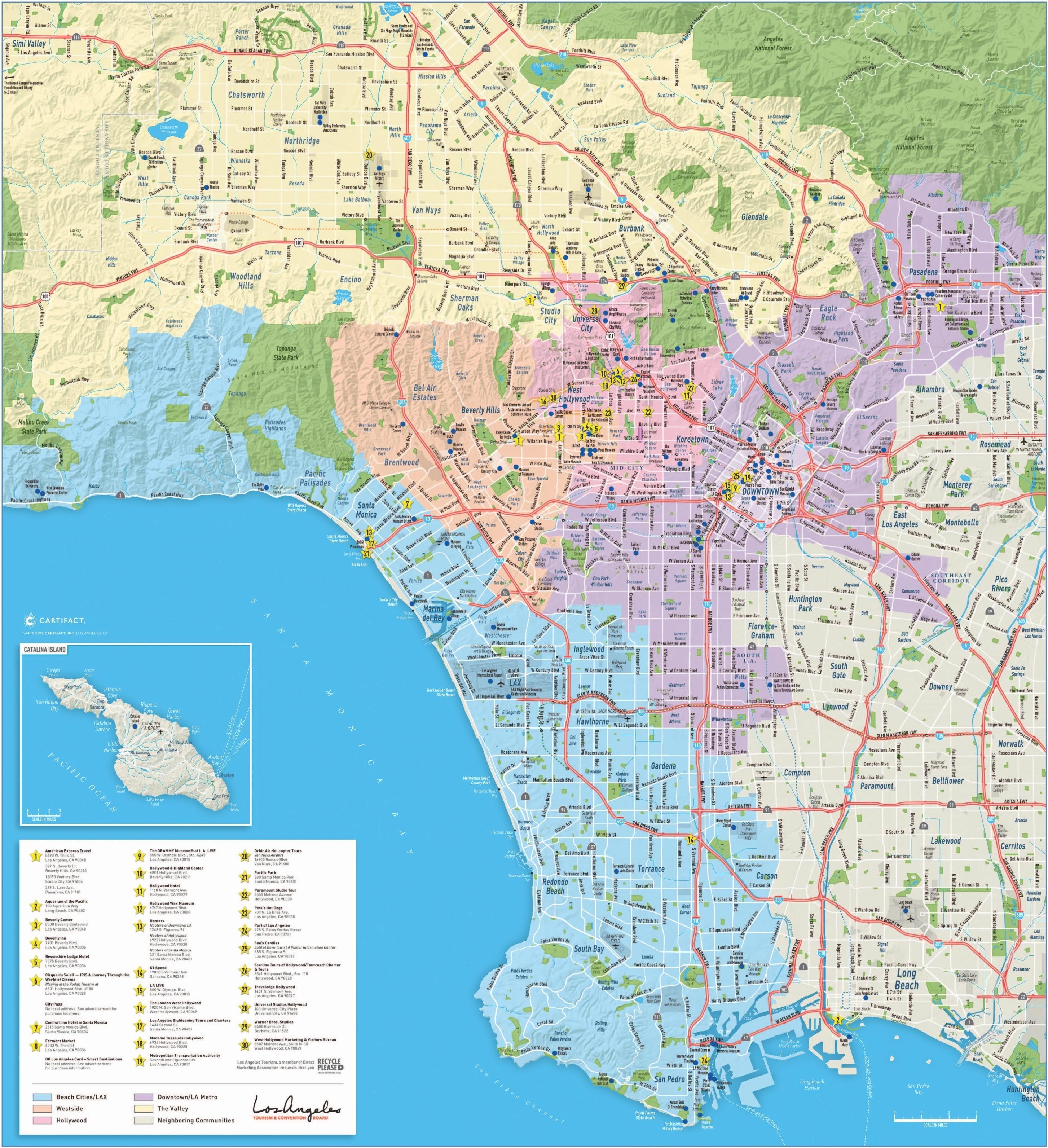 Carte De Beverly Hills A Los Angeles Carte De Beverly Hills A Los Angeles Californie Etats Unis