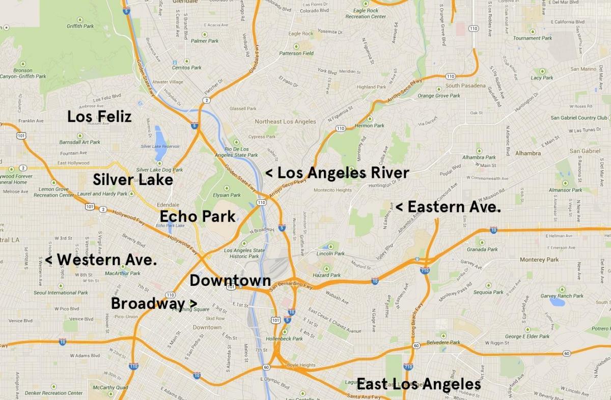 carte d'echo park à Los Angeles