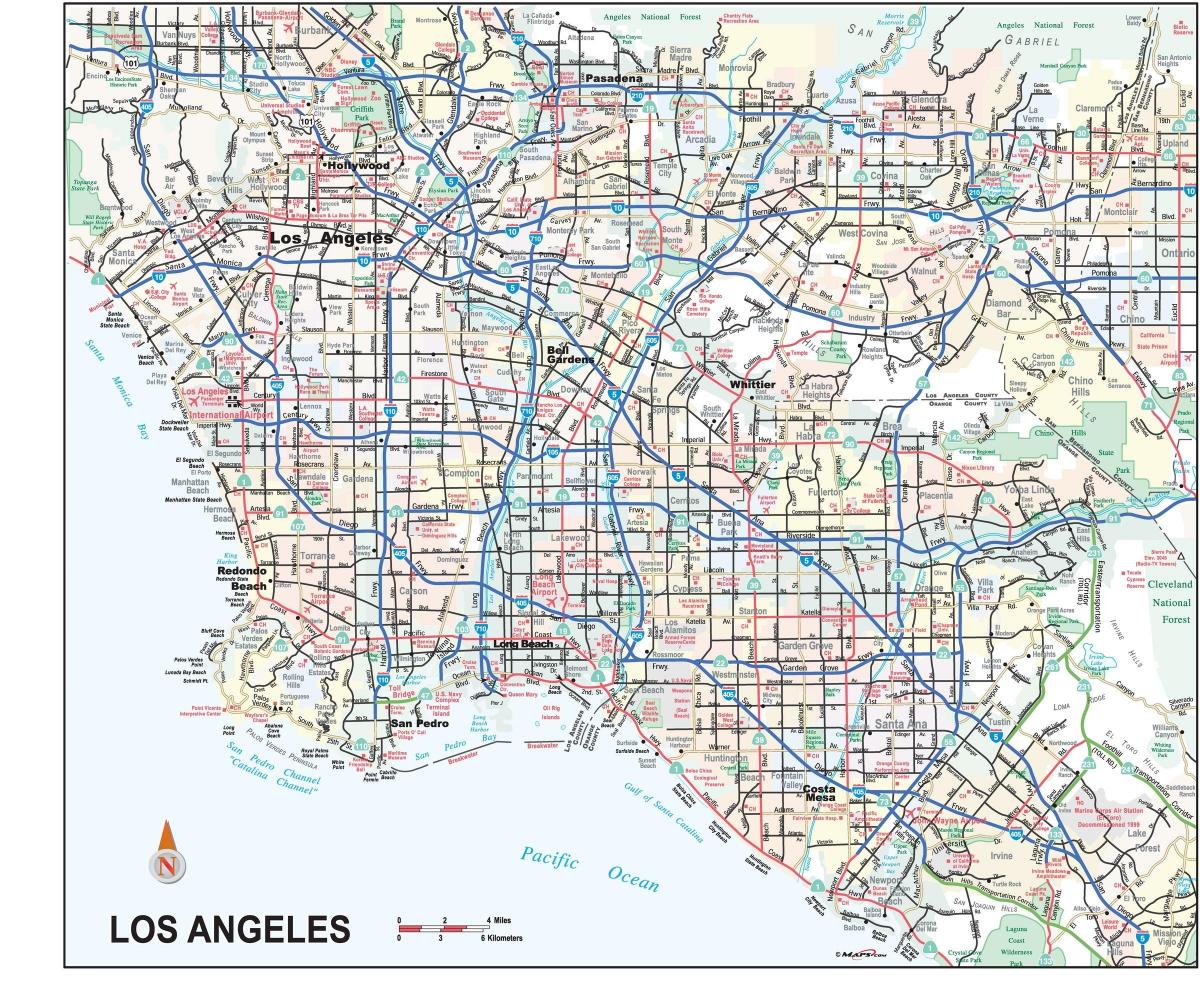 Carte Des Villes Autour De Los Angeles - Carte Des Villes Autour De Los ...