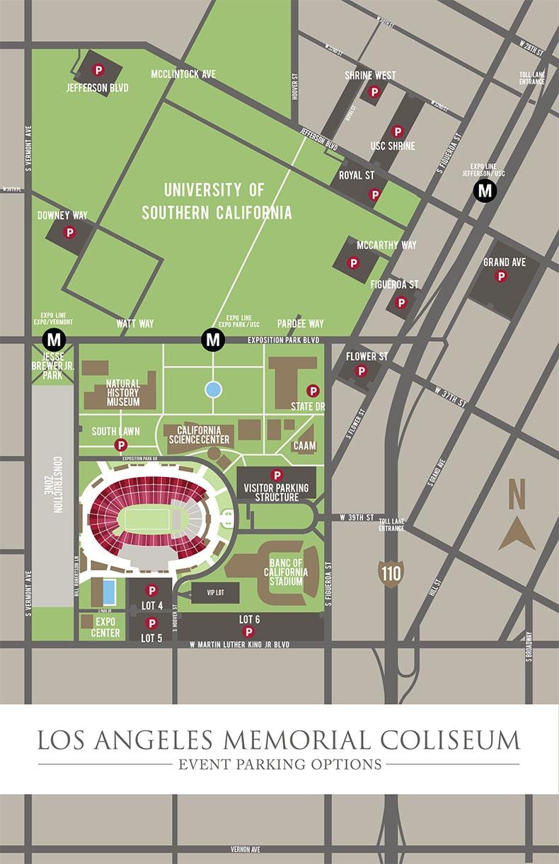 LA coliseum parking carte