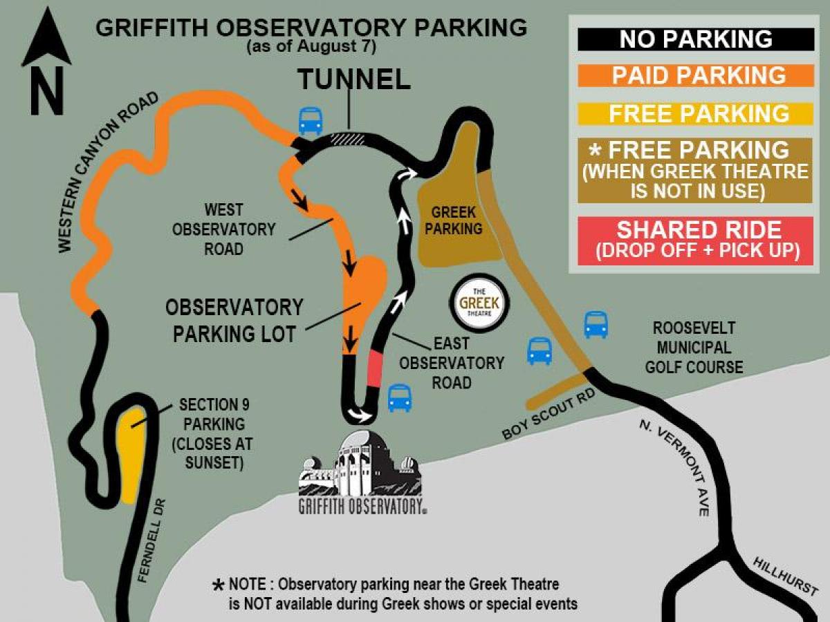 carte de griffith park parking