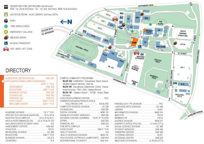 à l'ouest de Los Angeles college carte