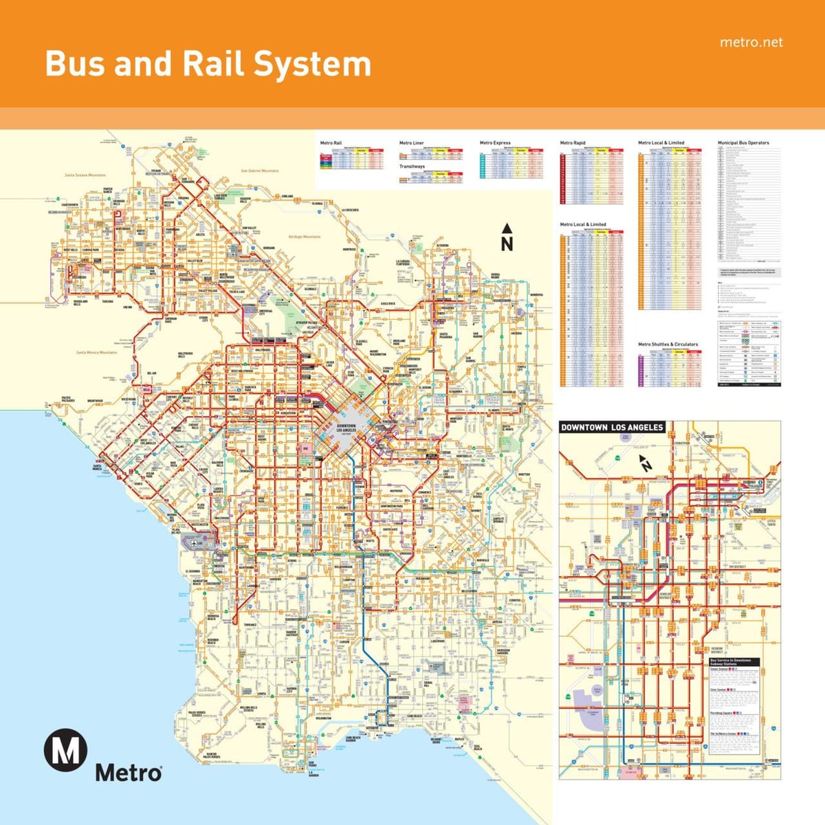 Los Angeles carte du réseau