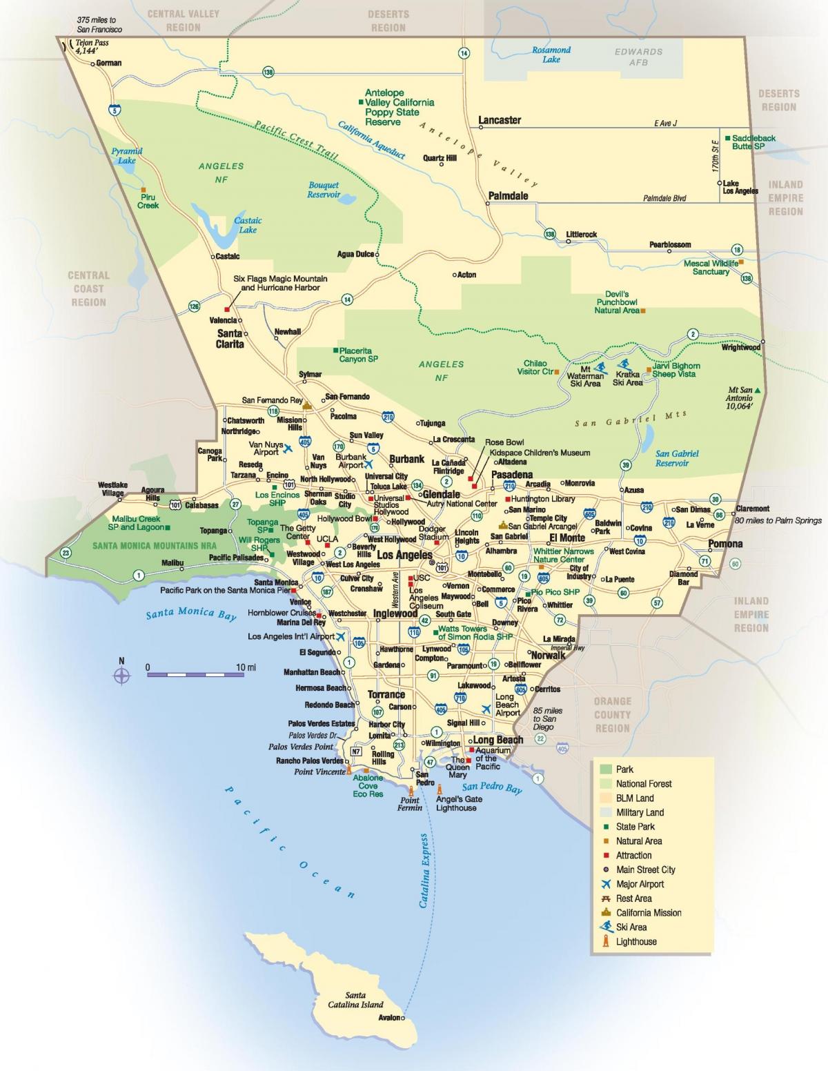 LA Villes Du Comt De Carte Villes Dans Le Comt De Los Angeles Carte la-villes-du-comt-de-carte-villes-dans-le-comt-de-los-angeles-carte