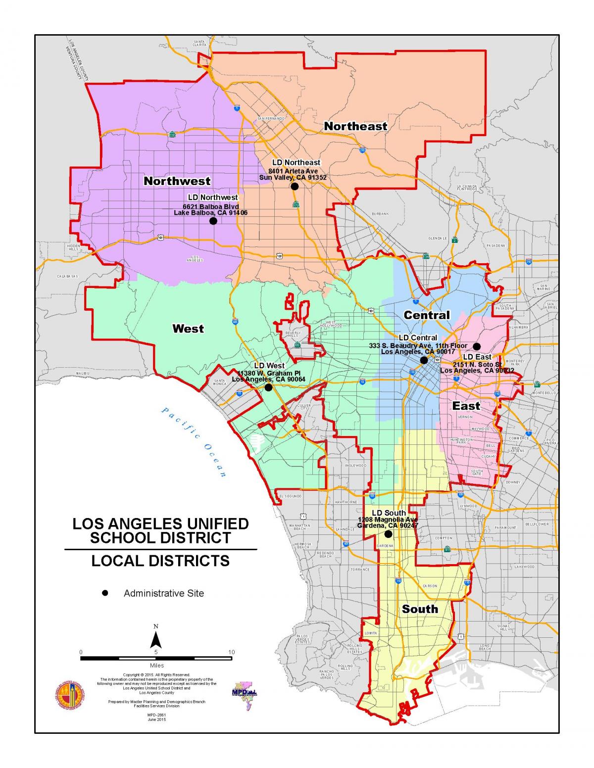 Los Angeles county school district carte