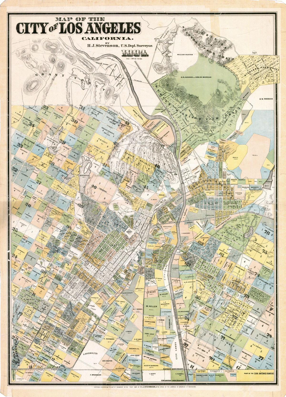 carte de vieux-Los Angeles