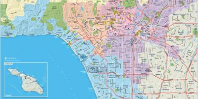 Carte de beverly hills, à Los Angeles