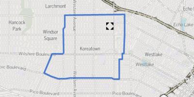 Carte de le quartier coréen de Los Angeles