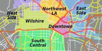 Carte du centre de Los Angeles