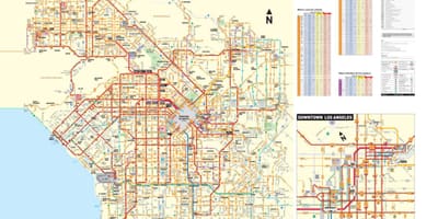 Los Angeles carte du réseau