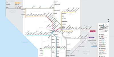 Los Angeles carte du train