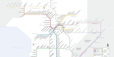 Metrolink la carte de Los Angeles