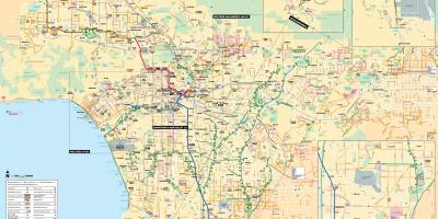 Los Angeles piste cyclable carte