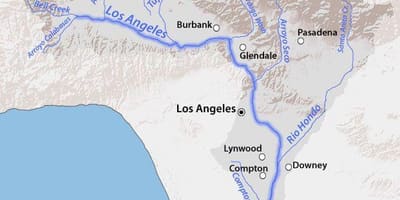 Los Angeles carte de fleuve