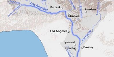 Los Angeles carte de fleuve