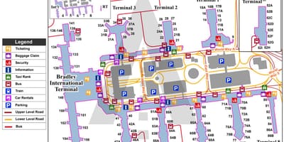Lax arrivées internationales de la carte
