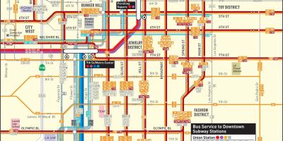 Los Angeles carte de métro