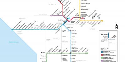 Plan du métro de Los Angeles