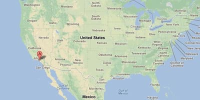 Los Angeles sur la carte des états-unis