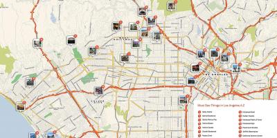 La carte de Los Angeles points de repère