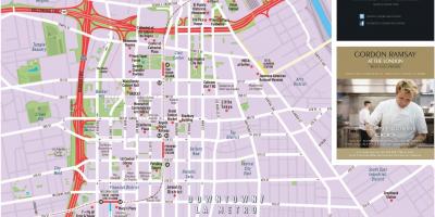 Plan des rues du centre-ville de Los Angeles